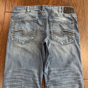 Silver Jeans Zac Relaxed Straight Fit Jeans Men's Sz 36x32 - Y2K Style Wide Leg